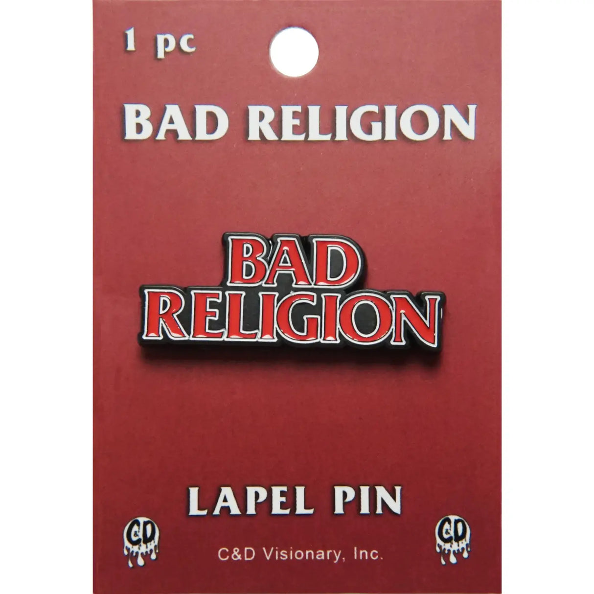 Bad Religion - Classic Red and Black Logo Enamel Pin