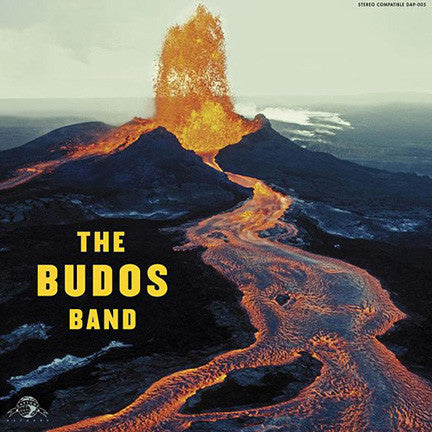 Album cover with a volcano eruption and 'The Budos Band' text