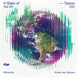 Album cover for 'A State of Trance 2025' with a colorful Earth graphic and Armin van Buuren's name.