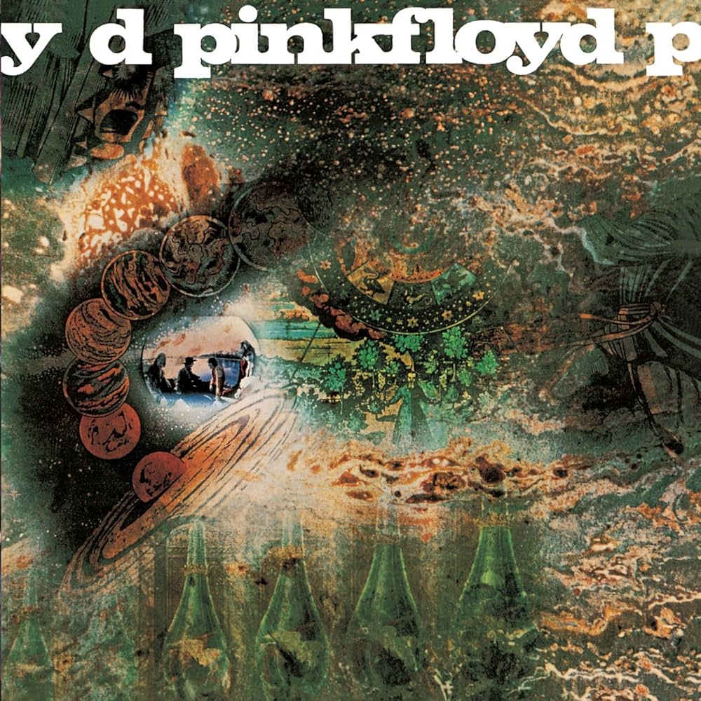 Album cover with abstract design and text, featuring the band name.