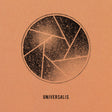 Geometric design with 'UNIVERSALIS' text on a brown background