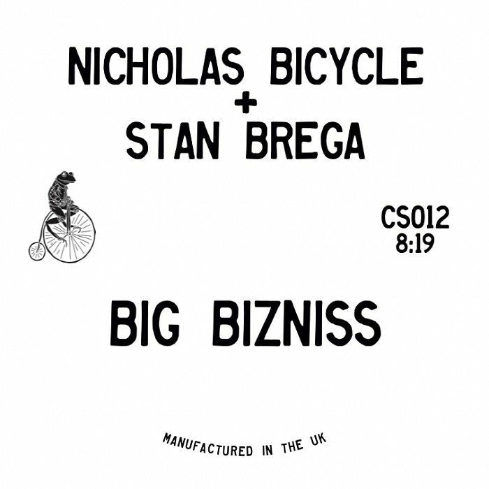 Black text and vintage bicycle illustration on a white background