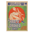 Poster for a Charlie Parker Quintet jazz session featuring a saxophonist.