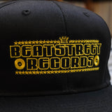 Beat Street Snapback Hat - Black with Yellow Logo