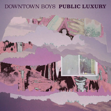 Album cover for 'Public Luxury' by Downtown Boys with abstract design and text.