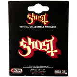 Ghost Pin Badge - Logo Red Shadow