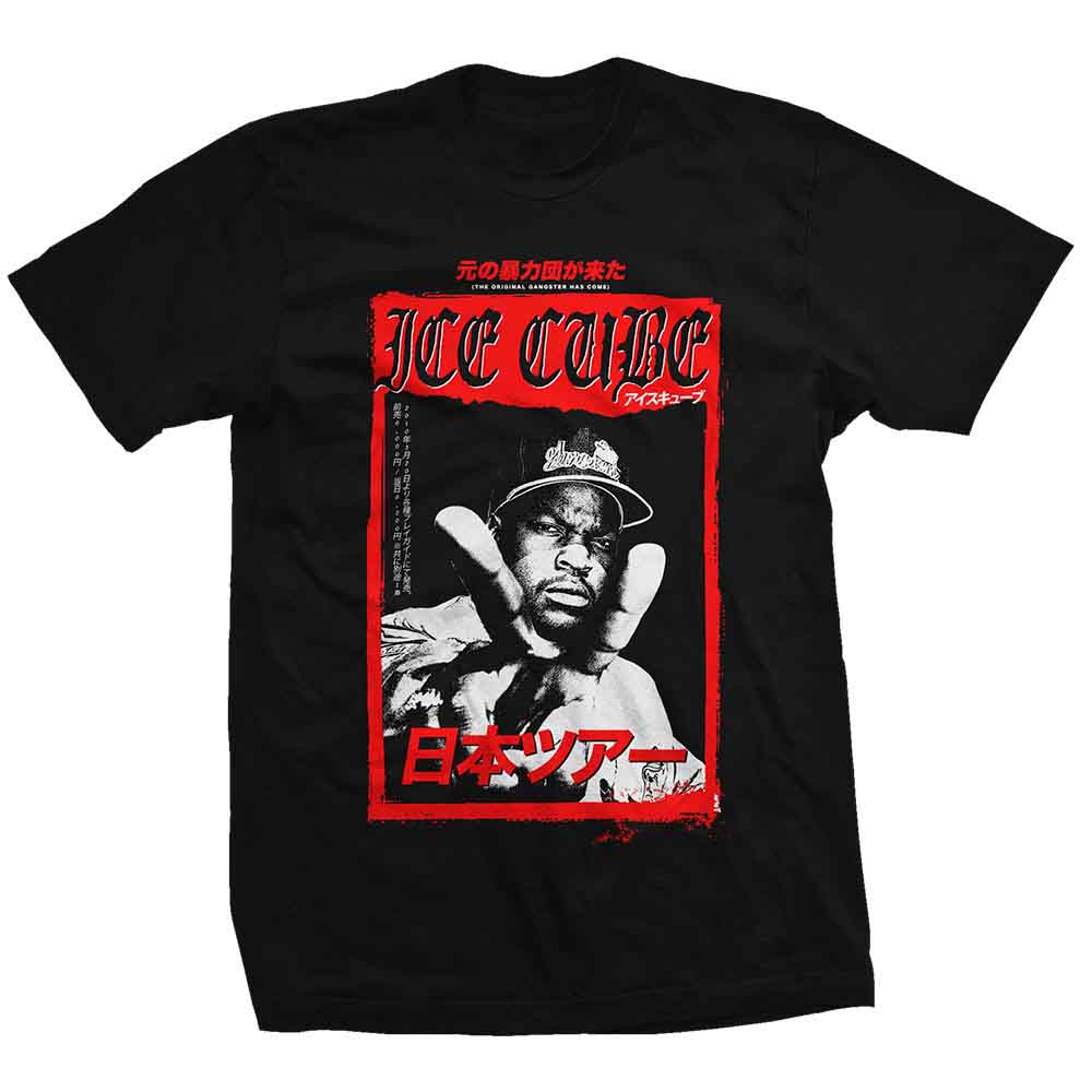 Ice Cube Unisex T-Shirt - Kanji Peace Sign (Back Print)