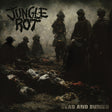 Album cover with silhouettes of people around a pile of bodies, titled 'Jungle Rot: Dead and Buried'.