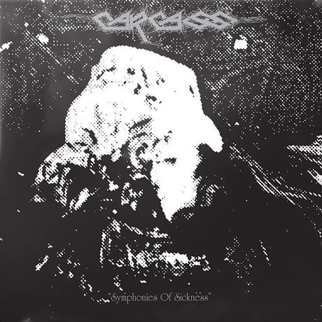 Album cover with a black and white portrait of a person with long hair, text at the top and bottom.