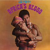 Album cover featuring two people embracing with 'Lee Perry Africa's Blood' text.