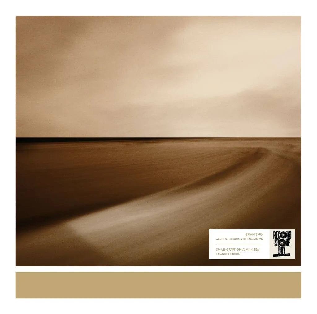 Abstract brown and beige color study with a label in the corner