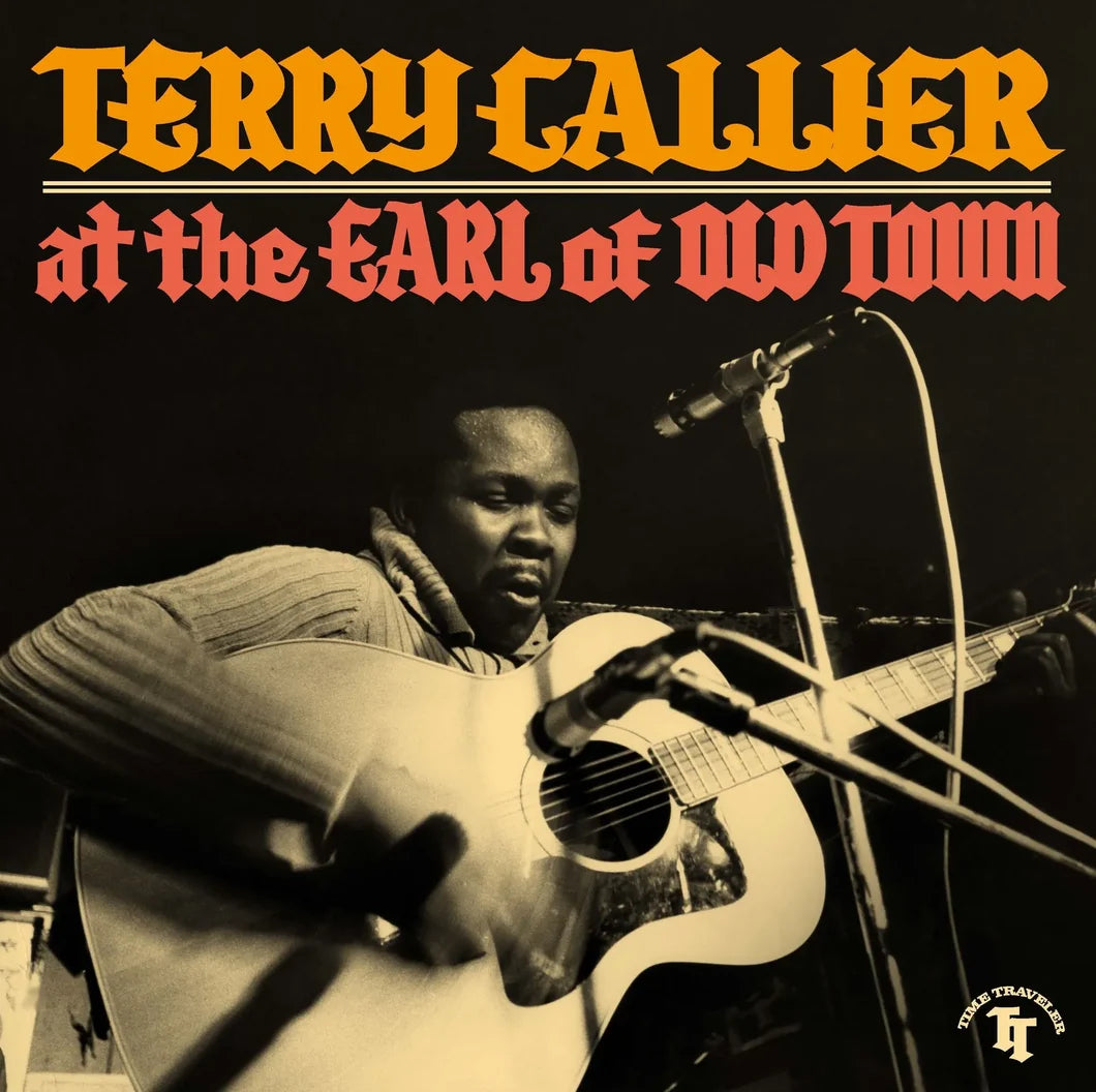 Album cover with a musician playing guitar and microphone, featuring text 'Terry Callier at the Earl of Old Town'.