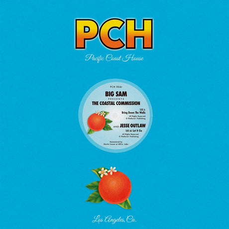 Album cover with 'PCH' branding and fruit illustration on a blue background