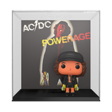 Funko Pop! vinyl figure in front of AC/DC 'Powerage' album cover