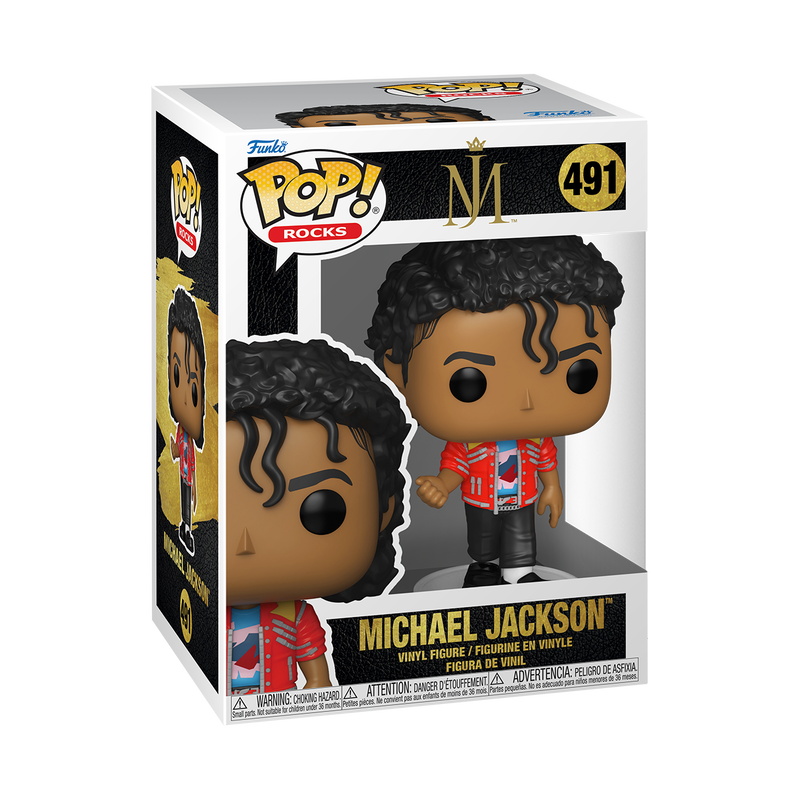 Funko Pop! Rocks Michael Jackson figure packaging on a white background