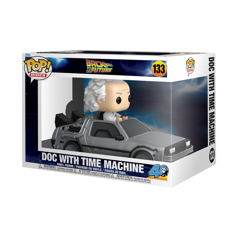 Back To The Future Pop! Rides Deluxe Doc with Time Machine Funko