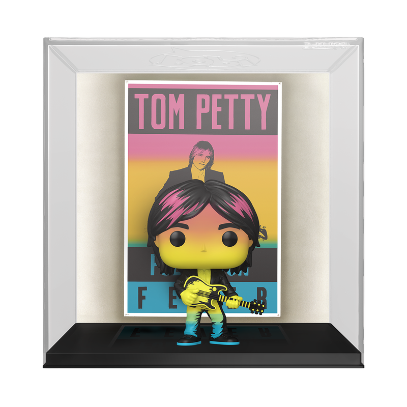 Framed collectible figure with a colorful background and 'Tom Petty' text.