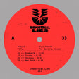 Red record label with 'Industrial Lies' branding and tracklist on a gray background