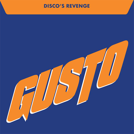 Album cover with 'GUSTO' in orange text on a blue background, featuring the title 'Disco's Revenge'.