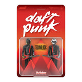 Action figure packaging for Daft Punk with red and white design