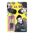 Action figure packaging for De La Soul with a yellow background and colorful text