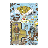 Green Day 'Billie Joe' action figure in its original retro-style blister card packaging, featuring a detailed comic-style illustrated backing card.