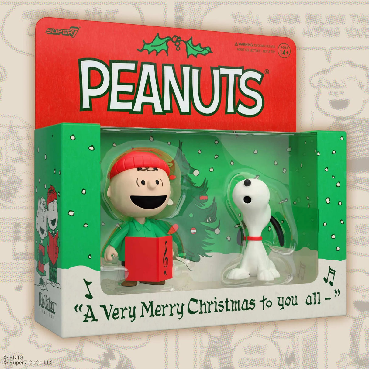 Peanuts ReAction Figures Charlie Brown And Snoopy (Caroling)