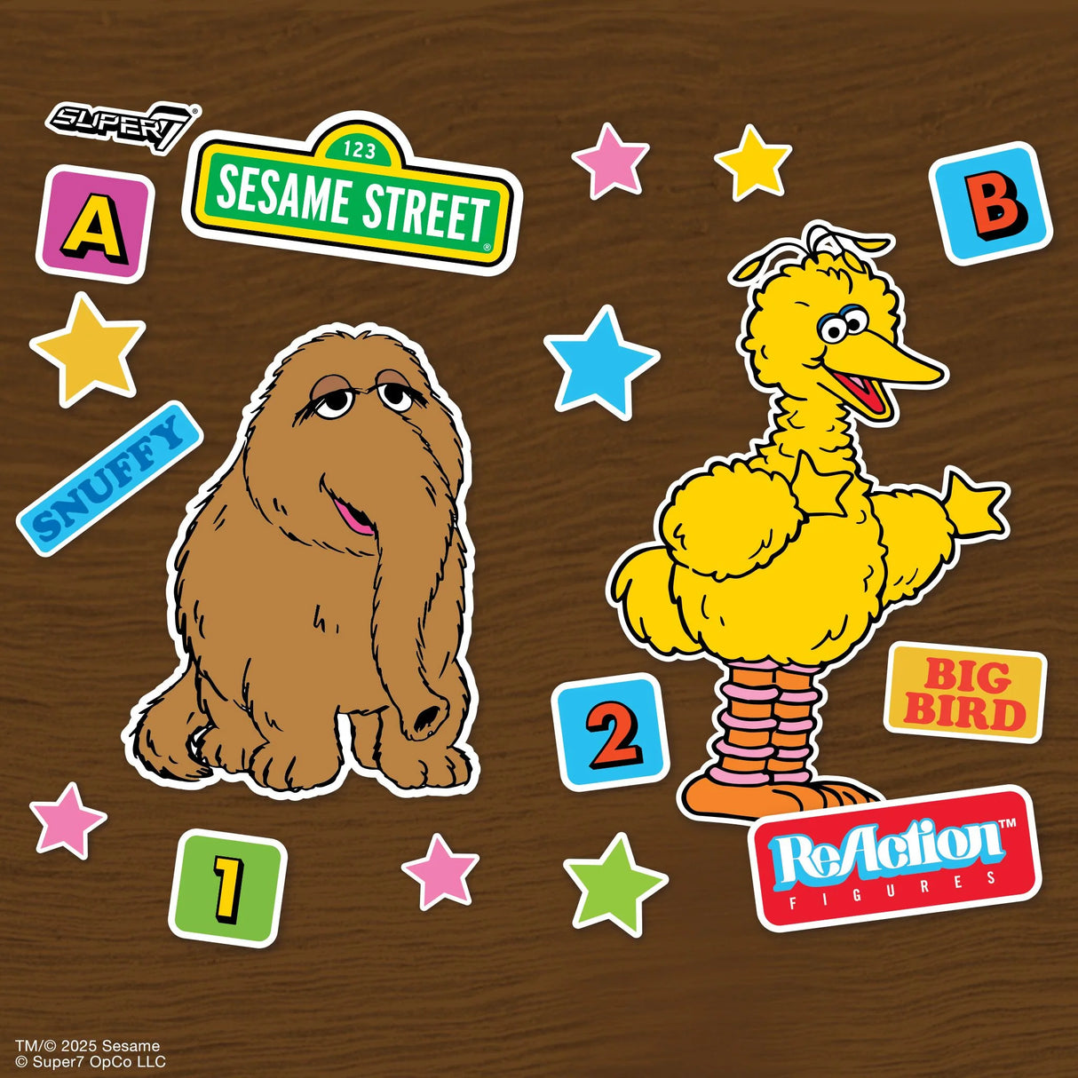 Sesame Street ReAction Figures Big Bird And Mr. Snuffleupagus 2-Pack
