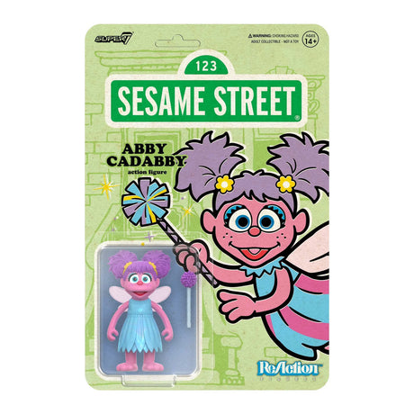 Sesame Street Abby Cadabby action figure packaging with green background