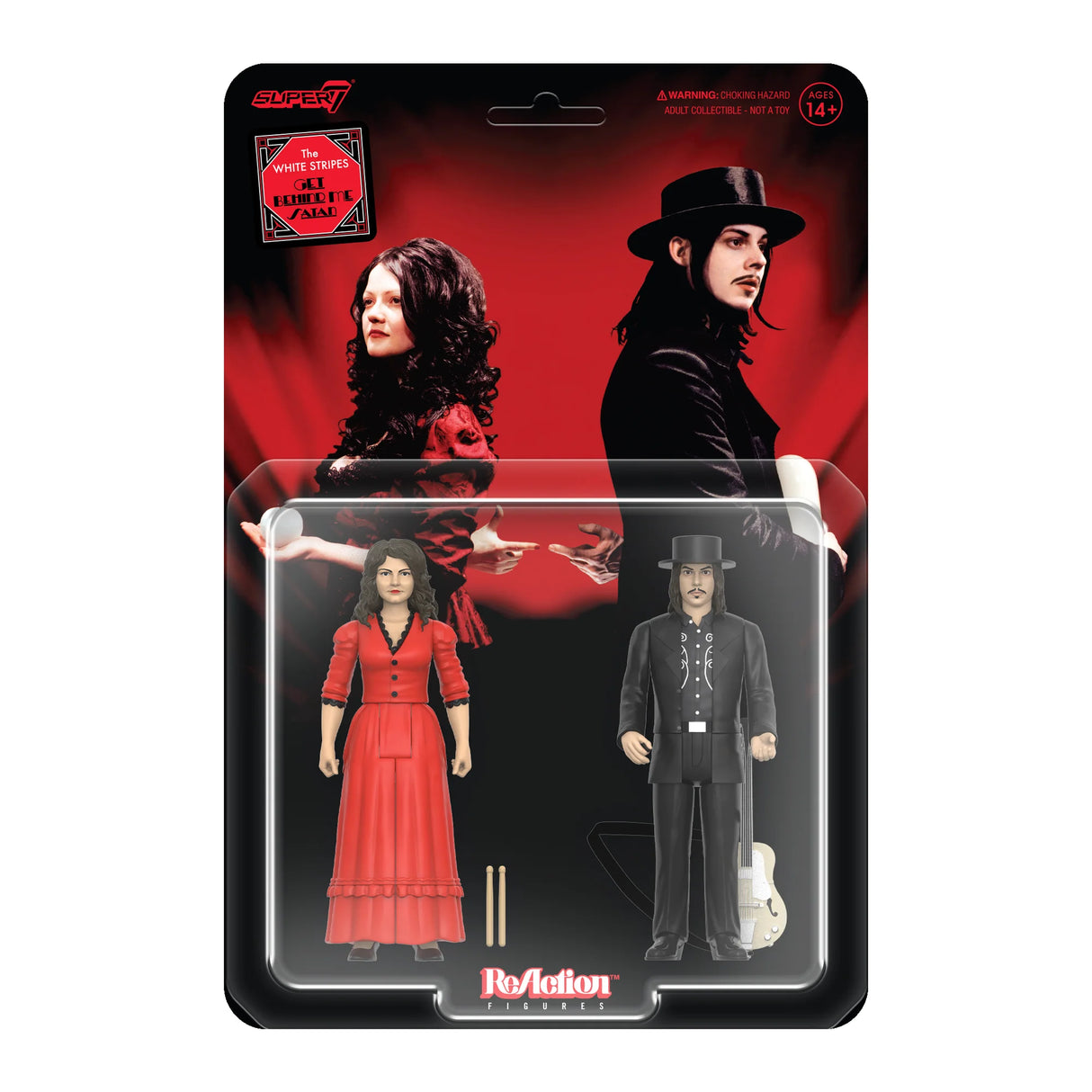 White Stripes ReAction Figures Wave 1 The White Stripes 2-Pack (Get Behind Me Satan)