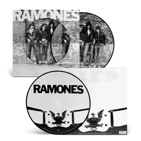 Vinyl record set with 'Ramones' branding on a white background