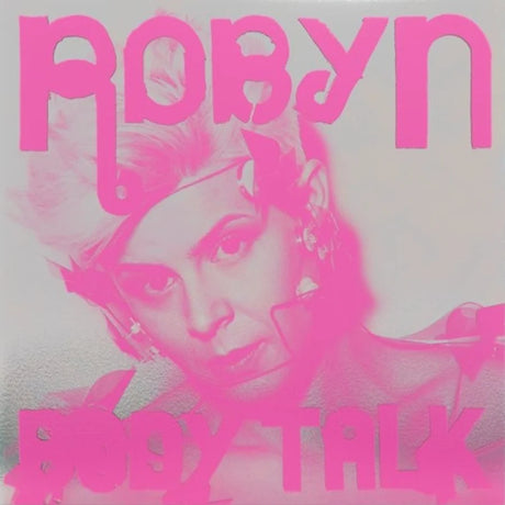Album cover with 'Robyn' and 'Foxy Talk' text in pink on a light background