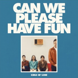 Album cover for 'Can We Please Have Fun' by Kings Of Leon featuring a photo of the band members in a studio setting.