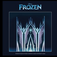 A vinyl record titled 'Frozen' by Walt Disney, featuring an illustration of a dark, icy blue castle with a snowy backdrop.