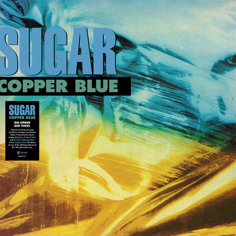 Album cover for 'Copper Blue' by Sugar with abstract design and text.