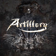 Album cover art for 'Artillery' featuring a dark, gritty background with a skeletal figure, winged skulls, and a central crest, with the band name 'Artillery' in stylized white and gold lettering across the center.
