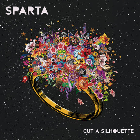Album cover with colorful floral design and 'Sparta' text on a dark background
