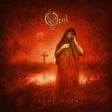 Album cover for 'Still Life' by Opeth with a person in a red dress standing in a field with a cross.