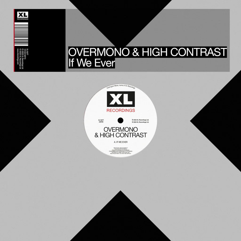 Album cover for 'If We Ever' by Overmono & High Contrast with XL Recordings logo.