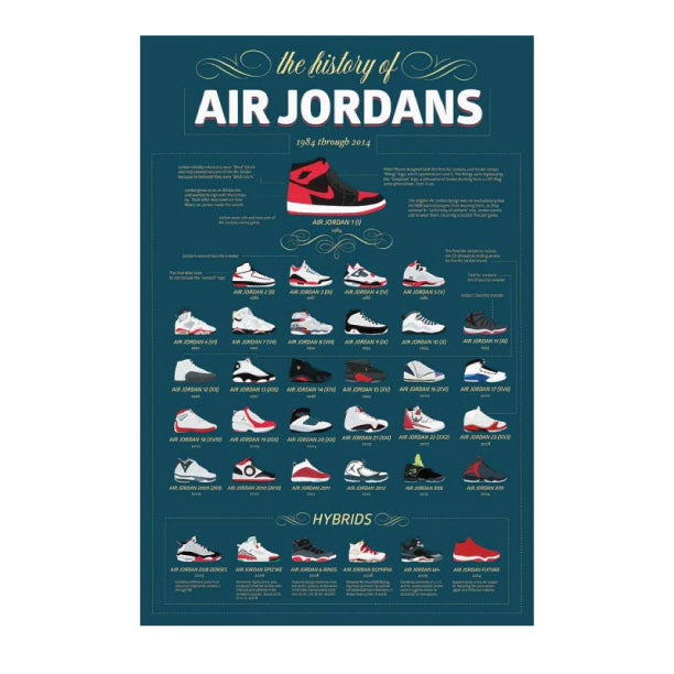 The HIstory Of Air Jordans Poster