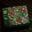 Teenage Mutant Ninja Turtles 4000-piece jigsaw puzzle box by TheoryL1, featuring a highly detailed, colorful illustration of the characters in a heart-shaped collage on a dark background.