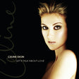 Album cover featuring a woman with text 'Celine Dion Let's Talk About Love' on a black background