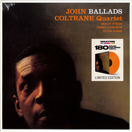 Album cover of John Coltrane's 'Ballads' with a close-up of a person's face.