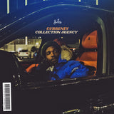 Album cover with a person in a car, featuring 'Curreny Collection Agency' text.