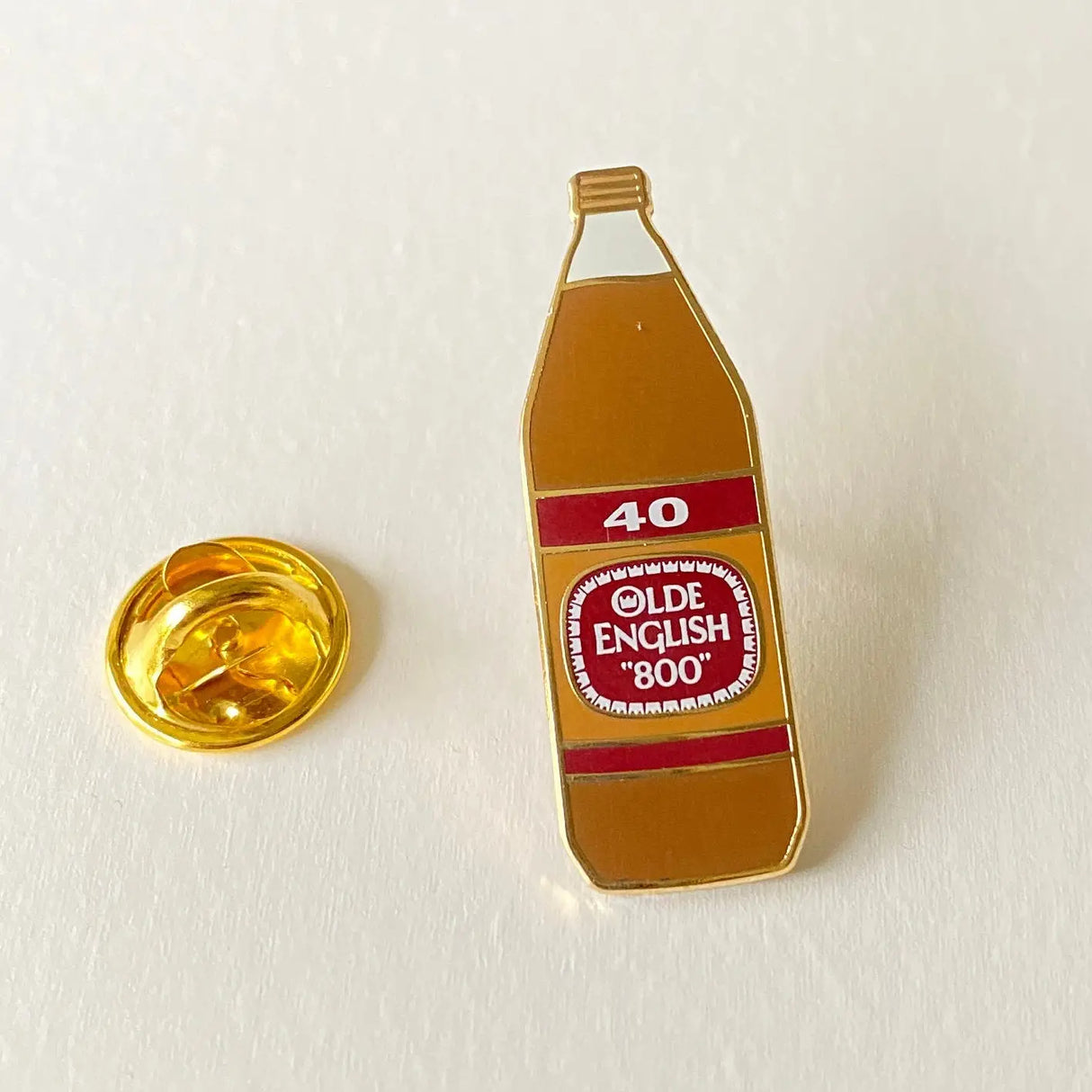 40oz Old English Malt Liquor Enamel Pin