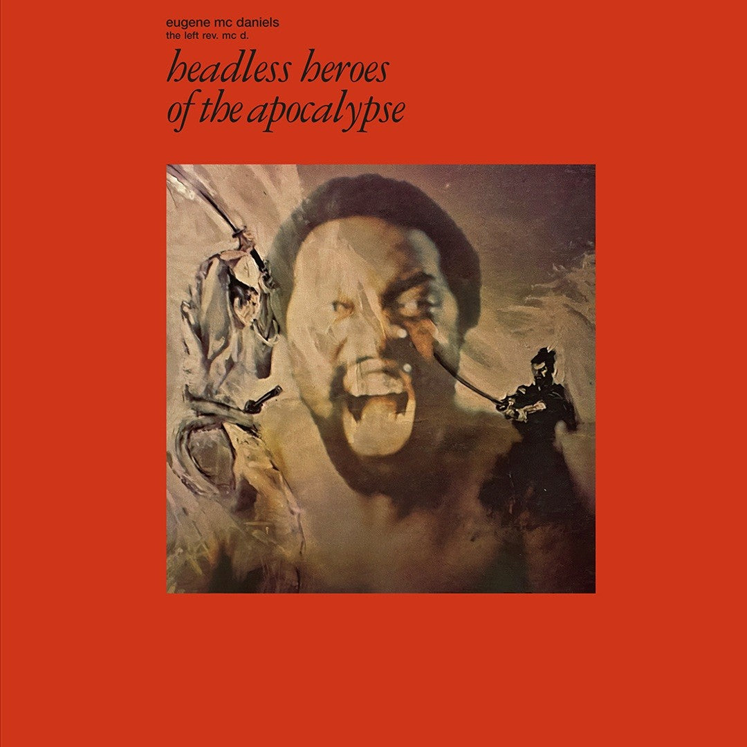 Album cover with a stylized illustration of a man and a tiger on an orange background