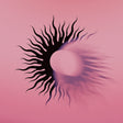 Black abstract design on a pink background