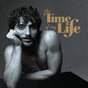 Album cover for 'the Time of my Life' featuring a black and white portrait of a shirtless man resting his head on his hand, with the title in gold text on a dark gray background.