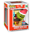 Funko Pop! Deluxe Grinch with Bag figure packaging on a white background