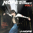 Album cover for 'Hope on the Street Vol. 1' featuring a person in a black and white jacket with text and branding.